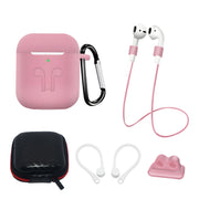 Kompletan set silikonskog kućišta za AirPods 2 / AirPods 1 - Ružičasta KP27719