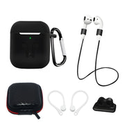 Kompletan set silikonskog kućišta za AirPods 2 / AirPods 1 - Crna KP27720