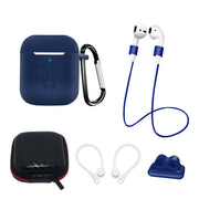 Kompletan set silikonskog kućišta za AirPods 2 / AirPods 1 - Plava KP27721