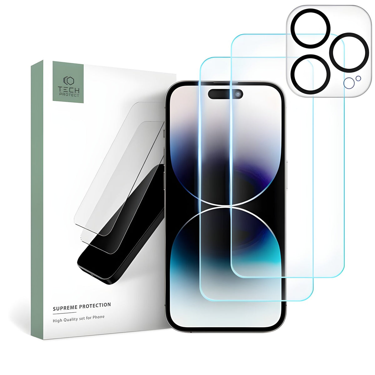 Zaštitno staklo TECH - PROTECT Supreme set Apple iPhone 15 Pro Max - Prozirno KP28780