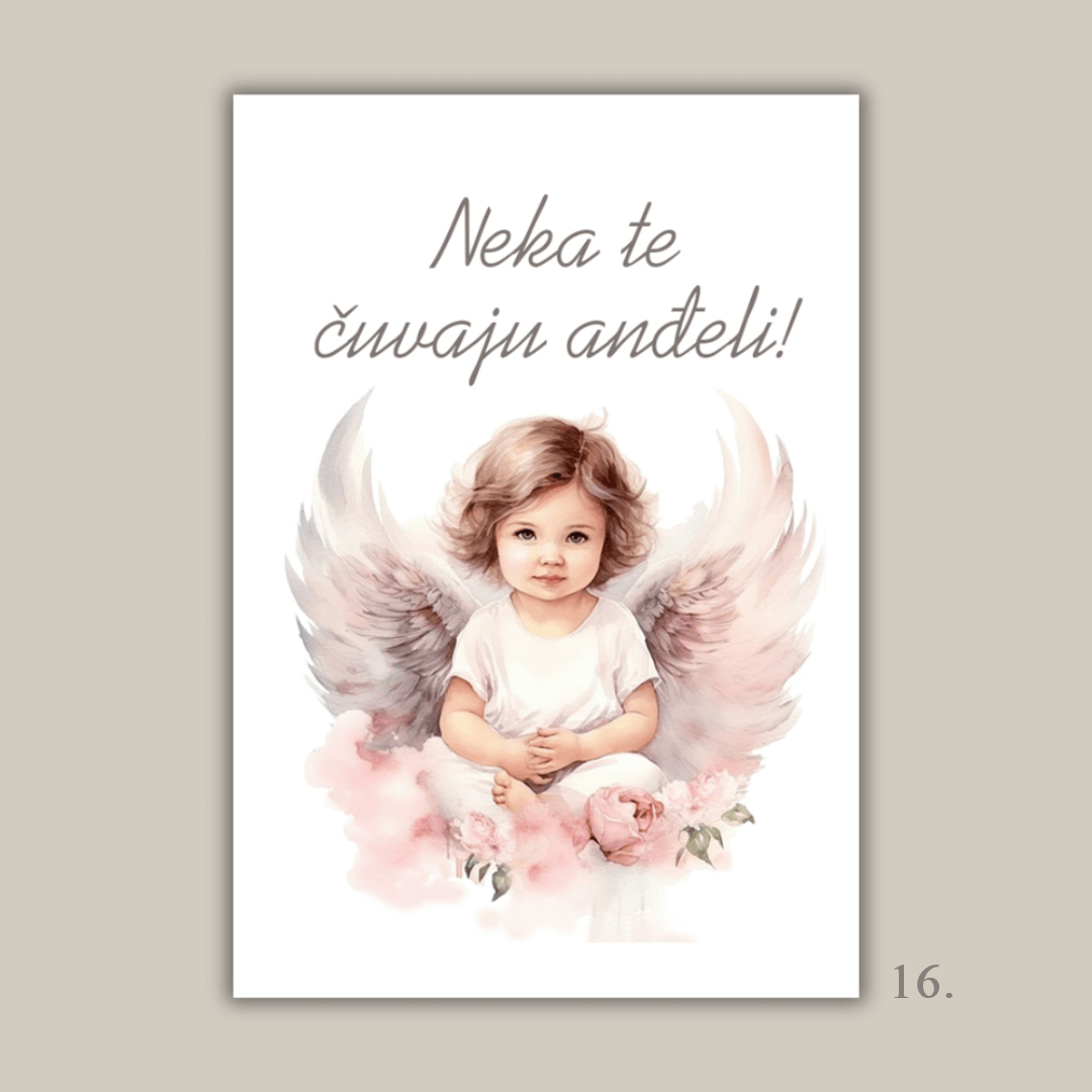 Magneti "Naj te čuvajo angeli" – nežen spomin za krst, rojstvo in posebne trenutke