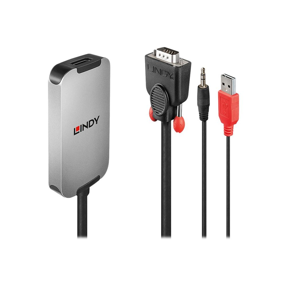 Lindy 38296 prilagodnik za video kabel Crno, Bijelo