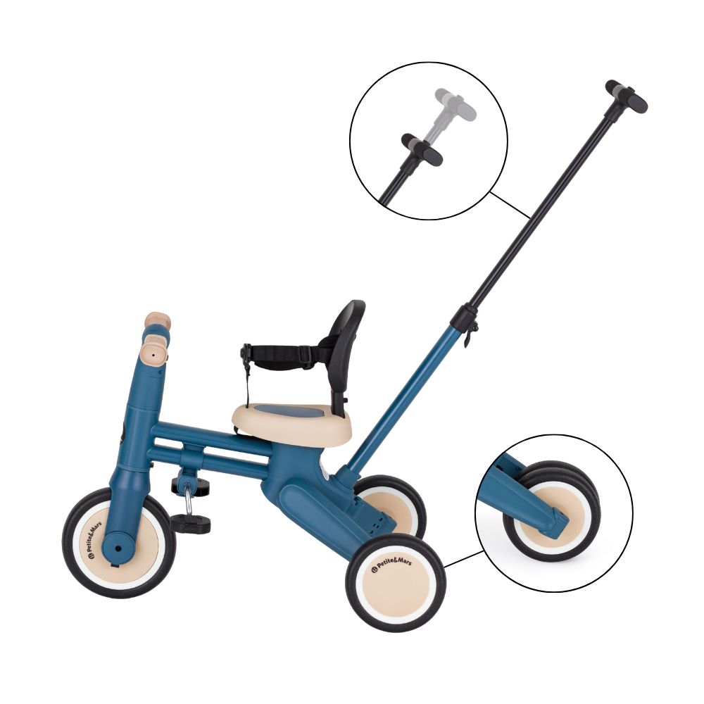PETITE&MARS Tricikl Drift 4 u 1, Ocean Blue