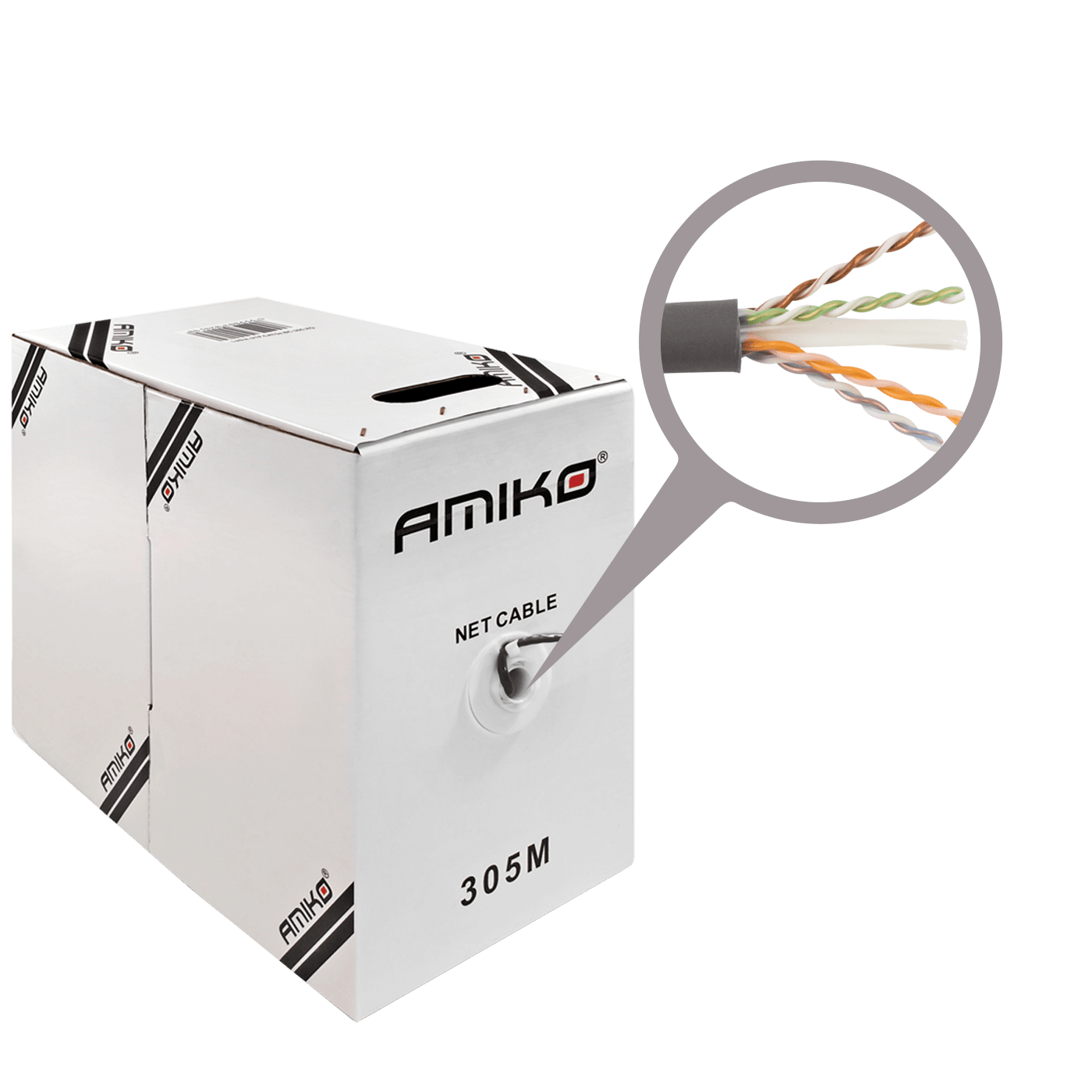 Amiko Mrežni UTP kabel, CAT5e, CCA, 305 met - CAT5e UTP CCA 305m