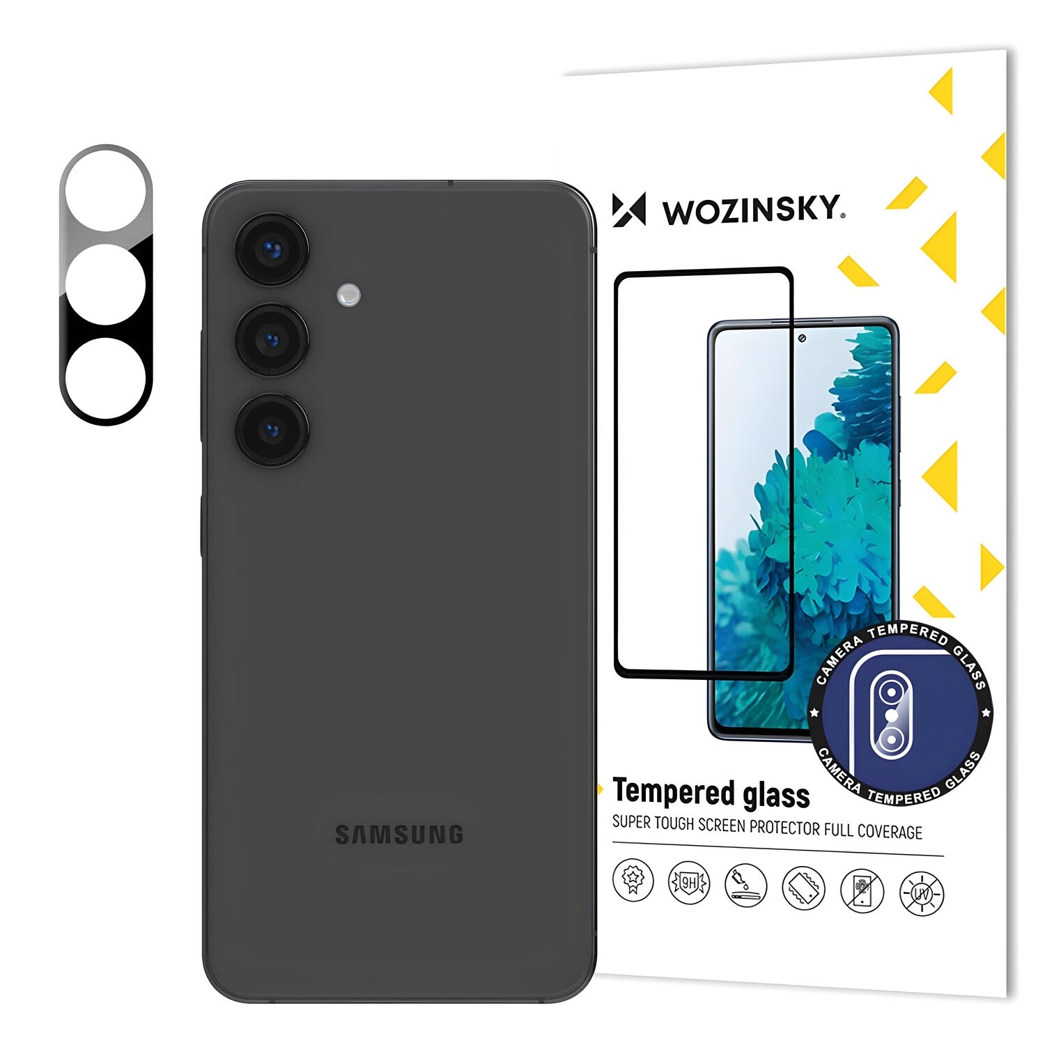 Wozinsky kaljeno staklo za kameru 9H za Samsung Galaxy S24 Plus - Crna KP32883