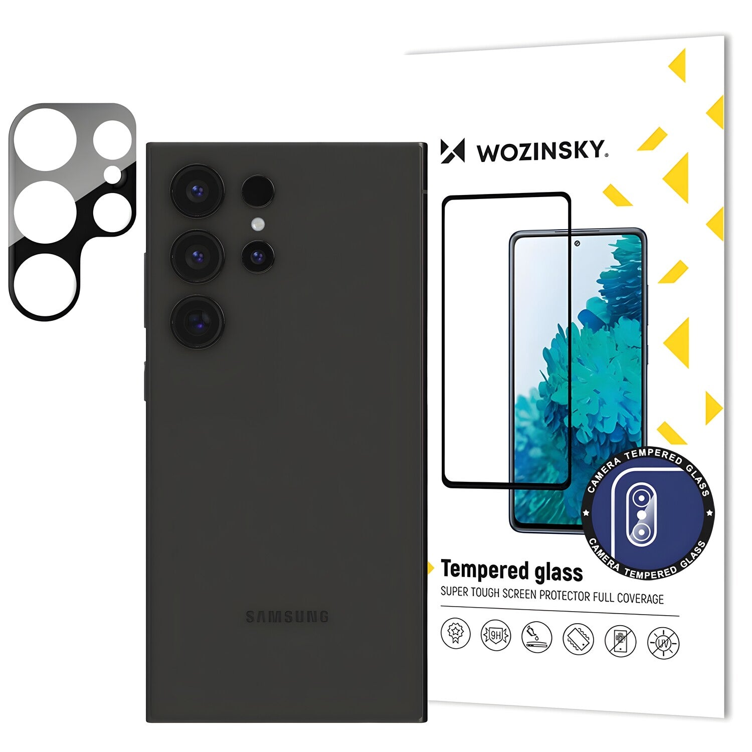 Wozinsky kaljeno staklo za kameru 9H za Samsung Galaxy S24 Ultra - Crna KP32884
