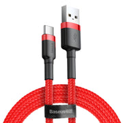 Baseus Cafule USB - A na USB - C kabel QC3.0, 2A - 2 m – Crvena / Crna KP35207