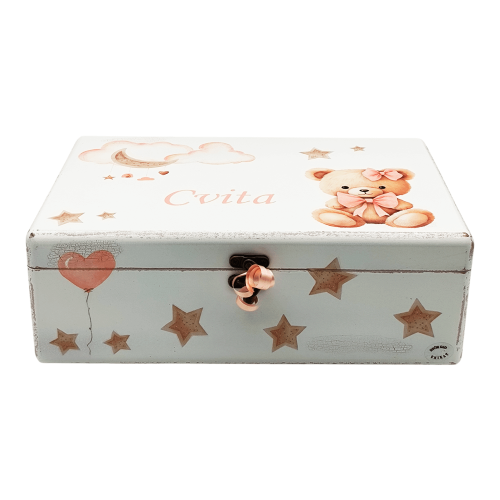 🎁 Personalizirana škatla spominov – Popolno darilo za krst, rojstvo ali rojstni dan otroka 🍼 Š154392
