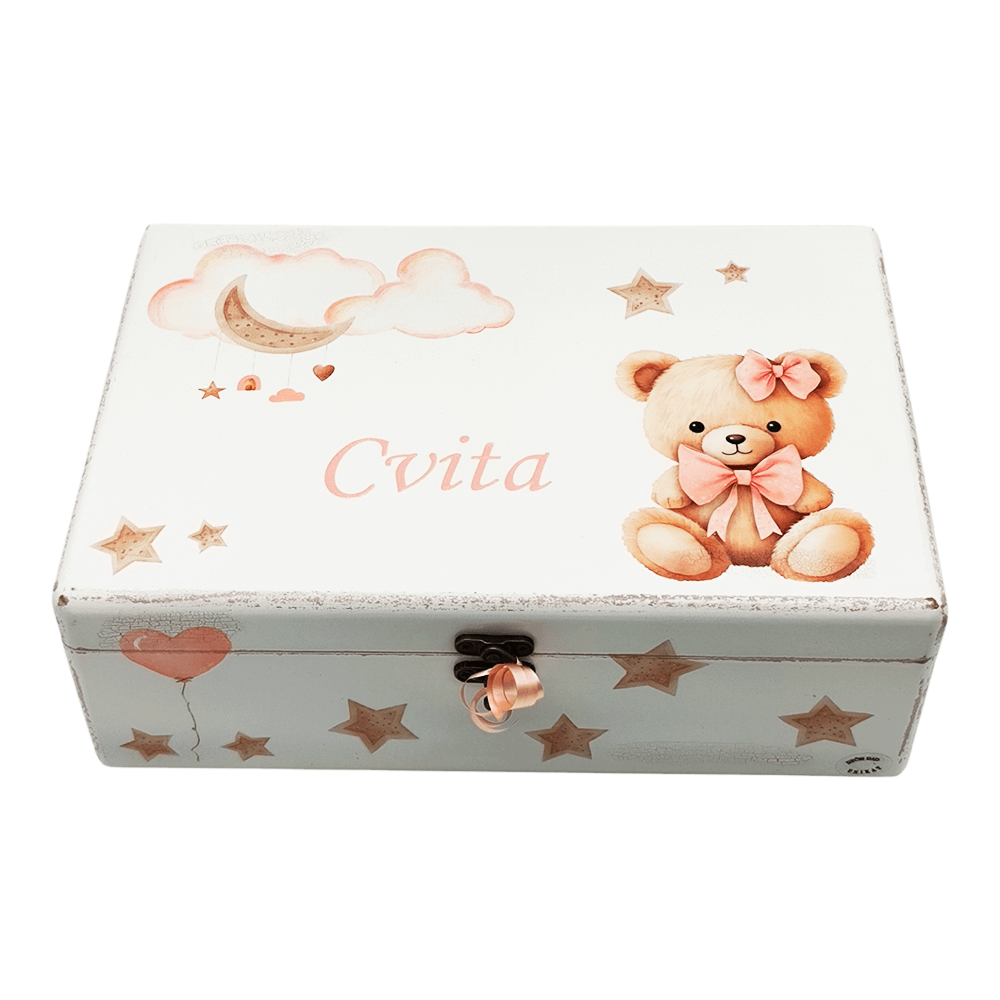 🎁 Personalizirana škatla spominov – Popolno darilo za krst, rojstvo ali rojstni dan otroka 🍼 Š154392