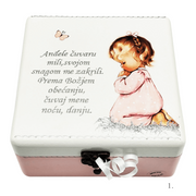 Unikatne škatlice za krst, rojstni dan – Darilo, ki ohranja najdragocenejše spomine deklic - 1. 16x16x10cm-165117