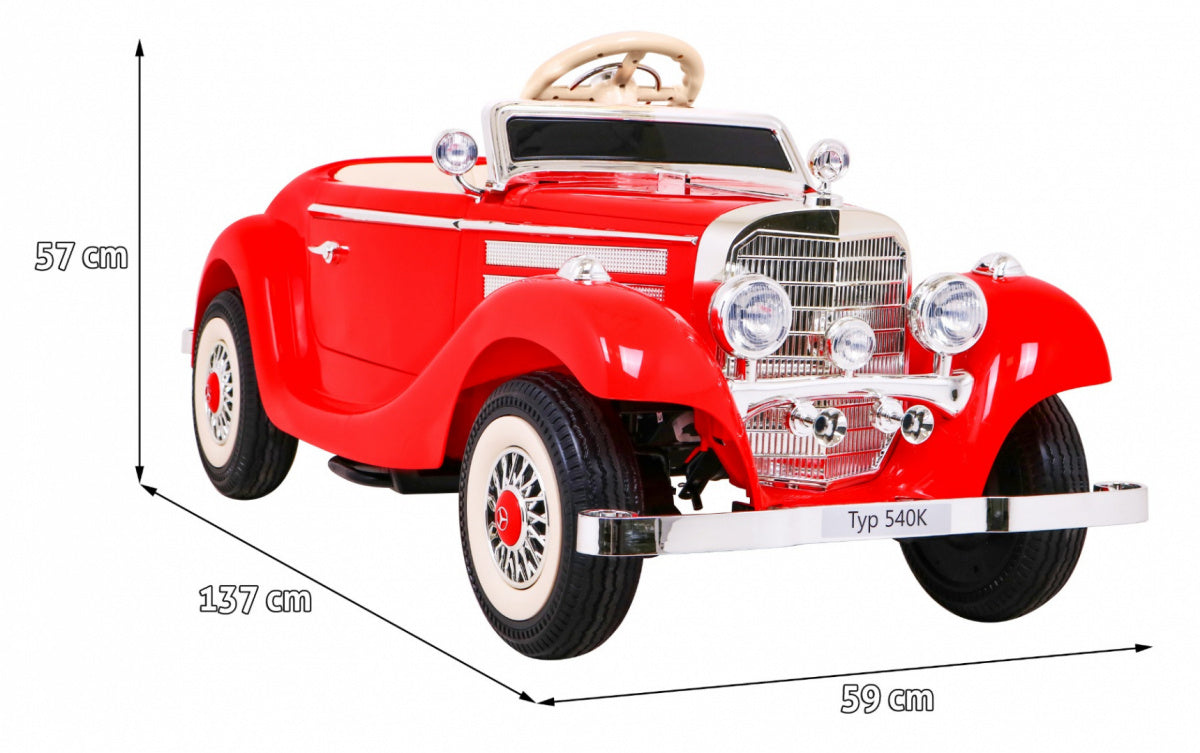 Licencirani auto na akumultor Mercedes Benz Retro Type 540A - crveni