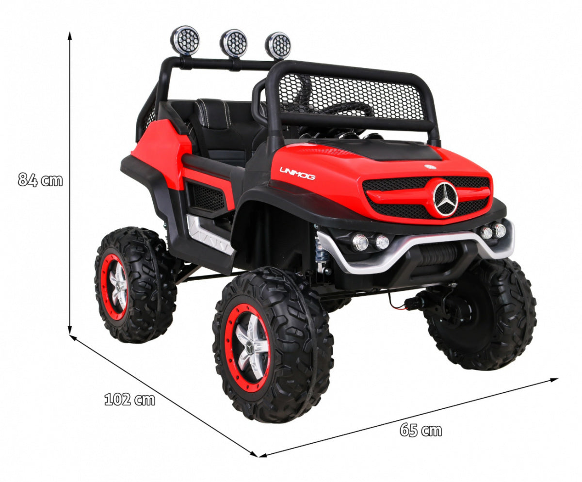 Licencirani auto na akumultor Mercedes BENZ UNIMOG S- crveni
