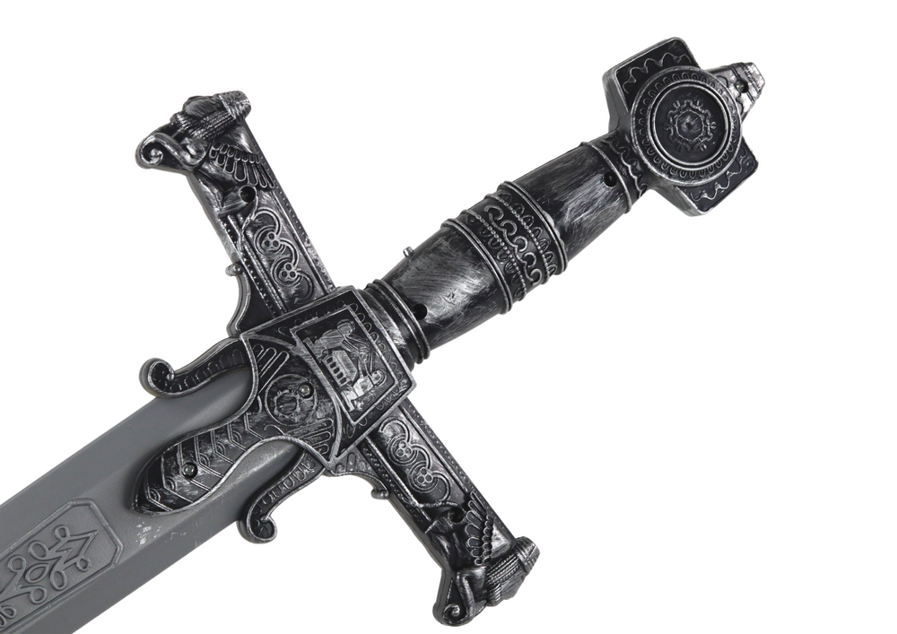Plastični viteški mač za igru 80cm x 18cm x 3cm - crni