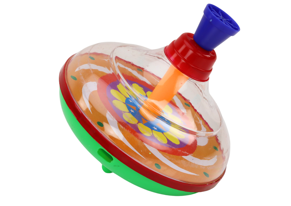Zvrk za djecu Tradicionalna igračka 15 cm x 14 cm - 3 uzorka (birate boju vrha)