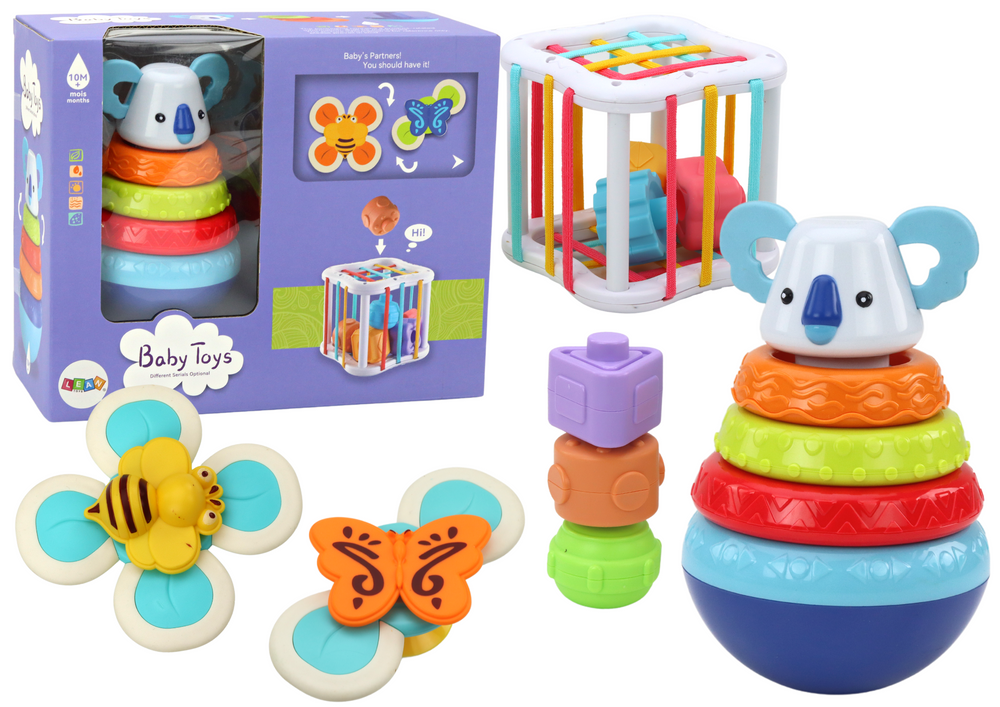 Set senzornih igračaka, toranj, obrazovne kocke, sponeri - Koala