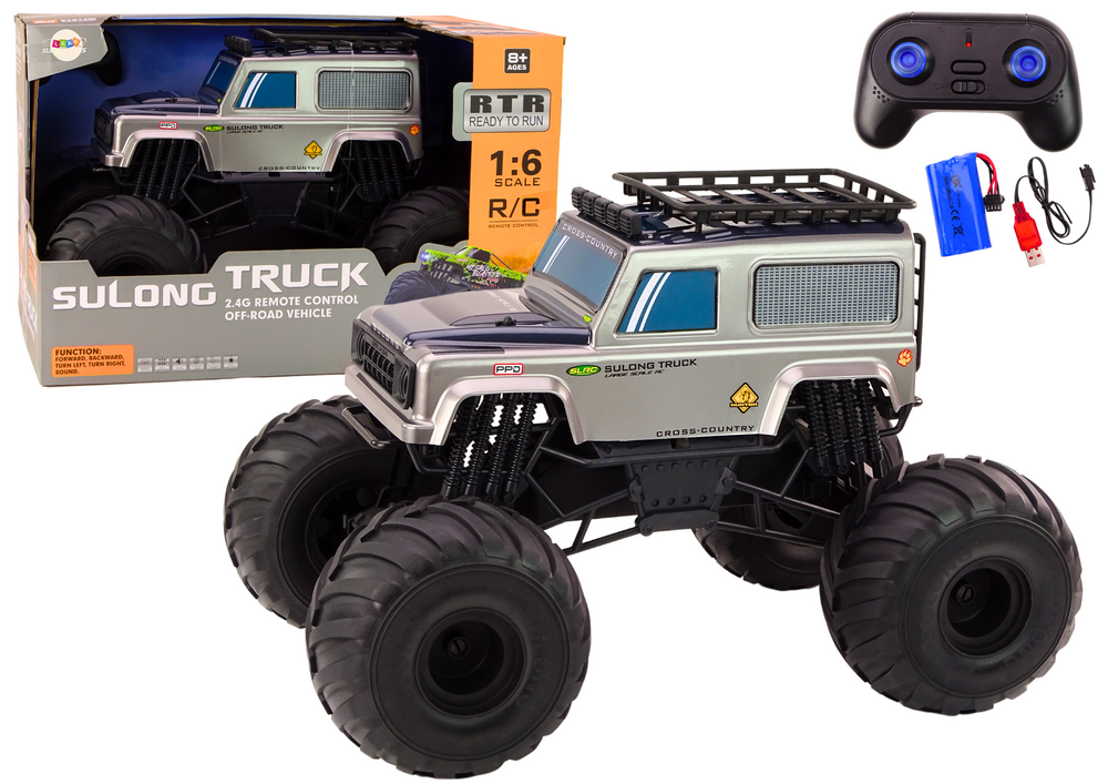 Buggy na daljinsko upravljanje BIG SUV 2.4G RC 1:6  - sivi