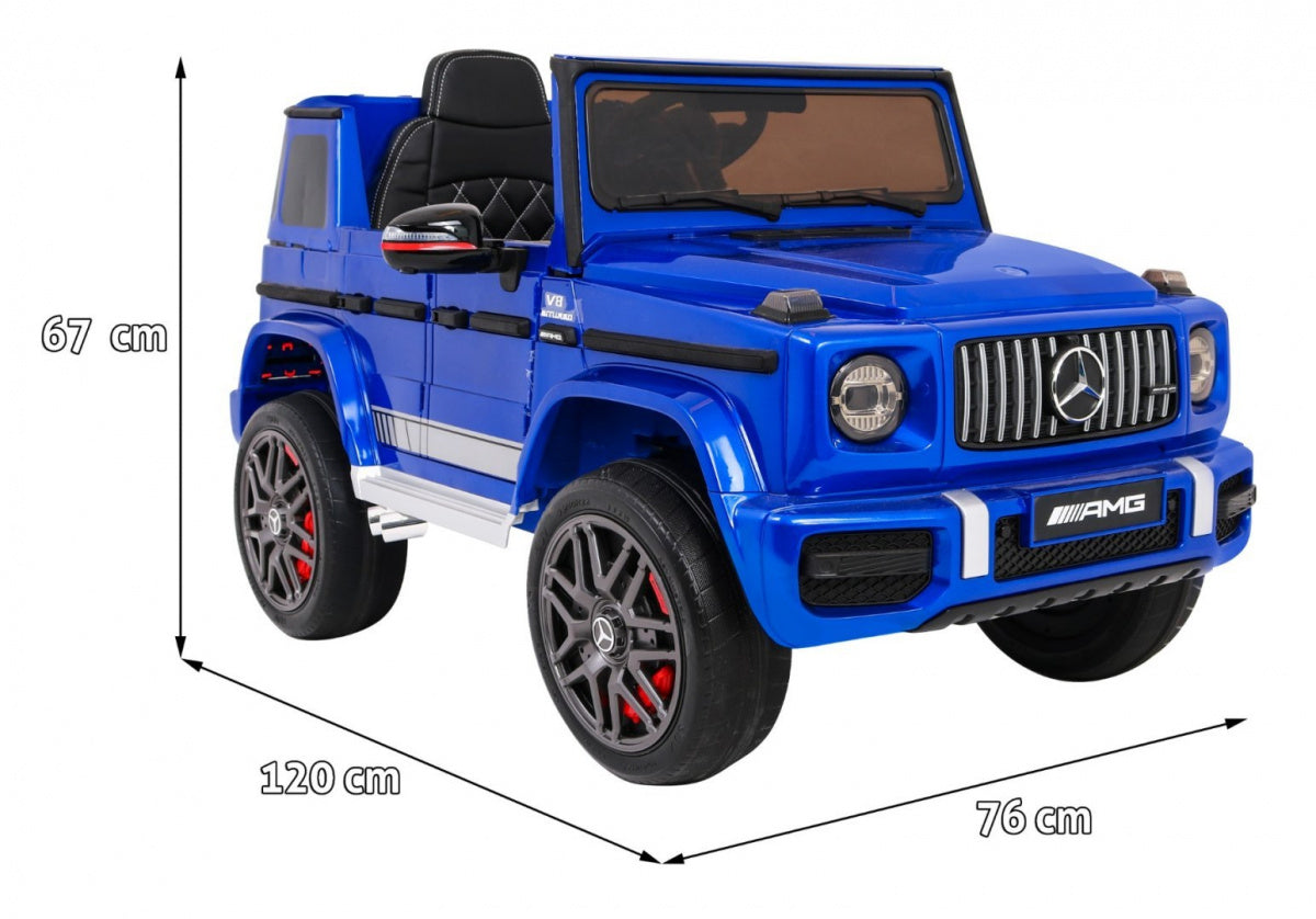 Licencirani auto na akumultor Mercedes G63 - plavi/lakirani