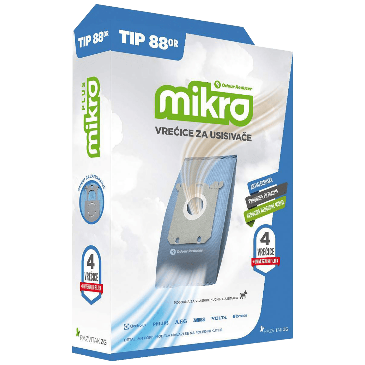 Mikro Vrećice za usisavače 4/1 Tip: 88OR - 088.OR.088