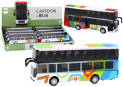 Dvokatni autobus s pogonom na trenje i zvučnim efektima - šareni