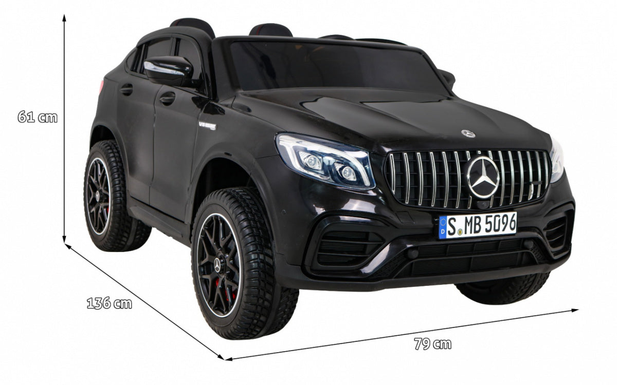 Licencirani auto na akumulator Mercedes GLC63S - dvosjed - crni