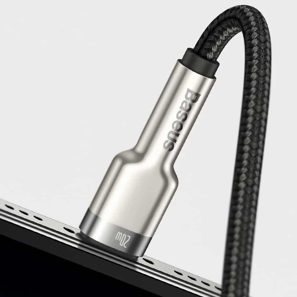 Baseus - Podatkovni kabel serije Cafule Metal (CATLJK-B01) - Type-C v Lightning, 20W, 2m