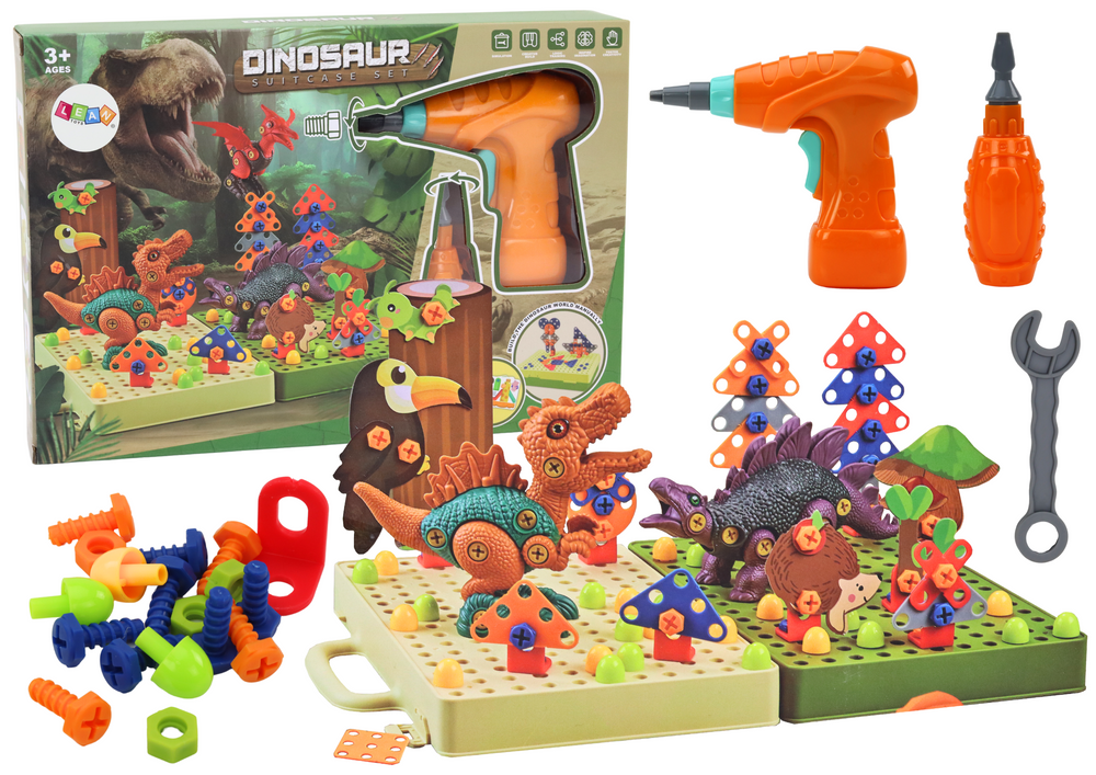 Kockice za slaganje Dinosaurs sa raznim alatom
