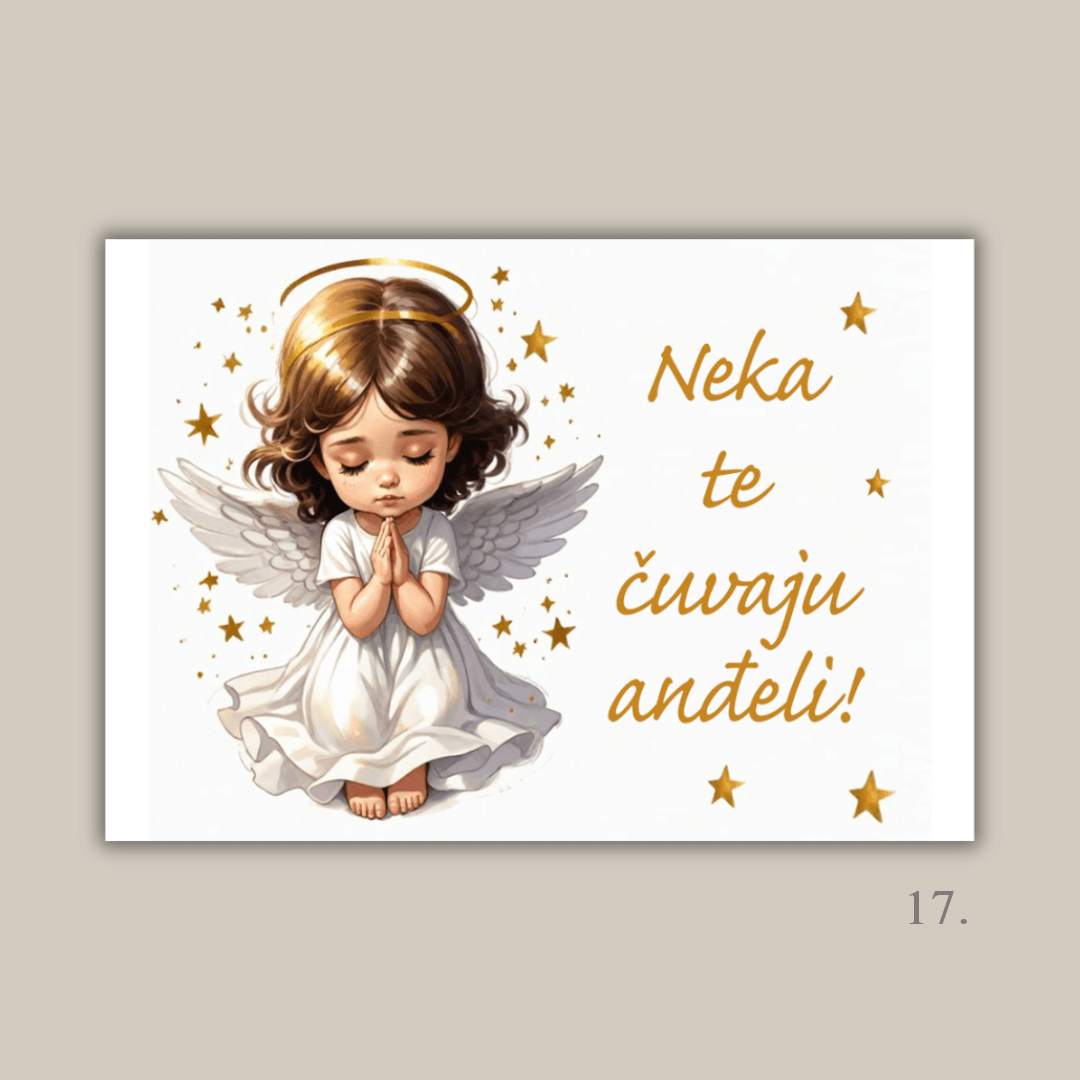 Magneti "Naj te čuvajo angeli" – nežen spomin za krst, rojstvo in posebne trenutke