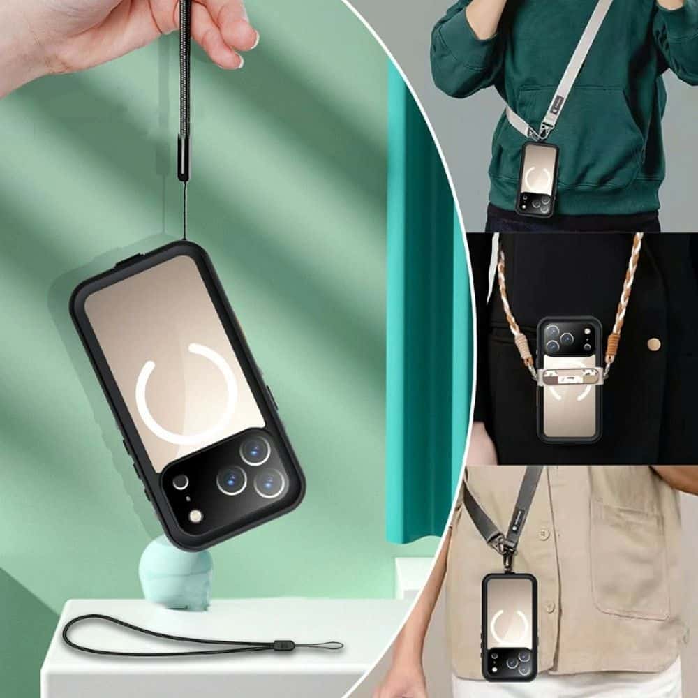 Shellbox Dot MagSafe kompatibilna vodootporna maskica za iPhone 17 Pro - crna