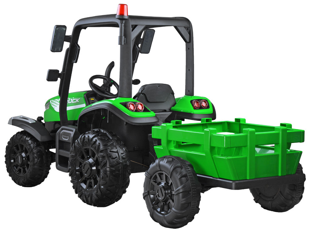 Veliki traktor s prikolicom 4×4 – crveni