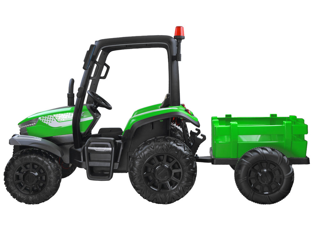 Veliki traktor s prikolicom 4×4 – crveni