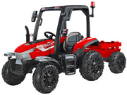 Veliki traktor s prikolicom 4×4 – crveni