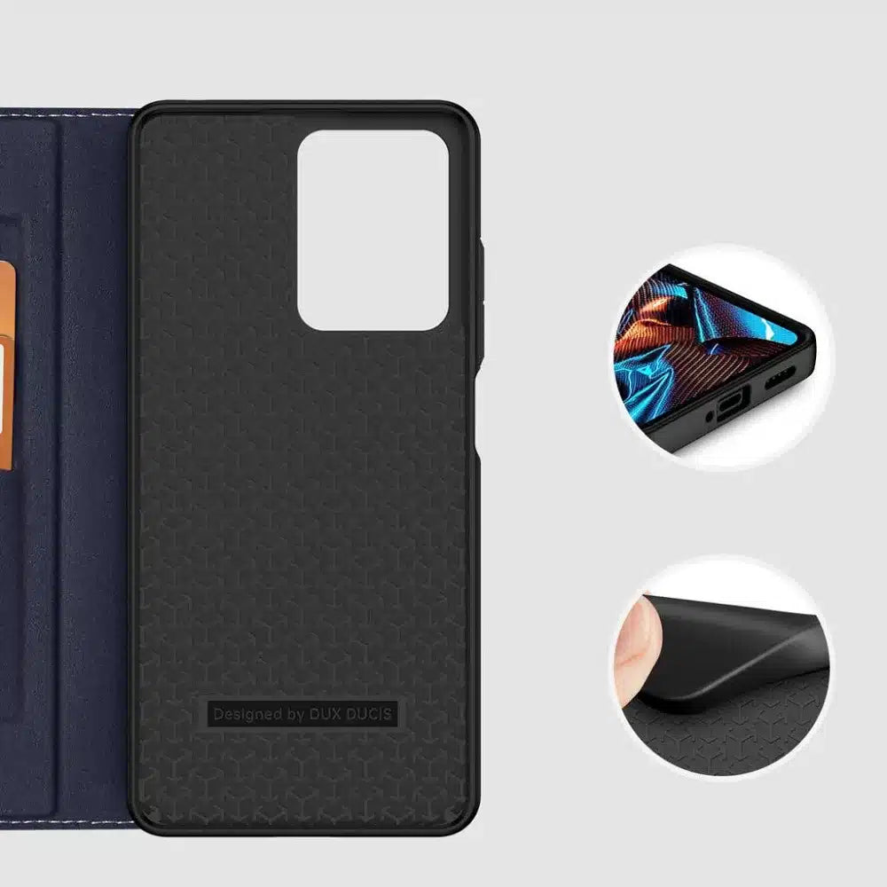 DUX DUCIS Skin X2 – preklopna torbica za Redmi Note 12 Pro 5G modra