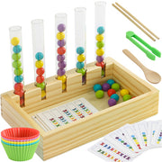 Drveni Montessori sorter - učenje brojanja i boja, 3+