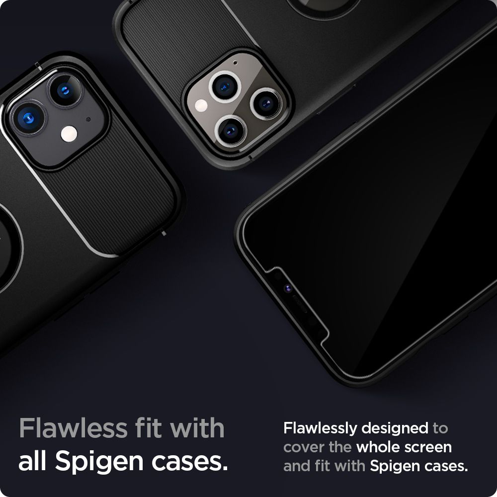 Spigen - Glas.TR Slim - iPhone 12 / 12 Pro - prozoren