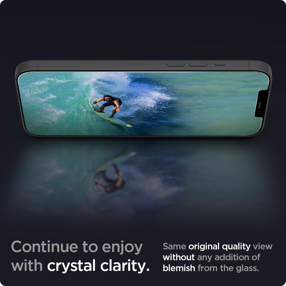Spigen - Glas.TR Slim - iPhone 12 / 12 Pro - prozoren