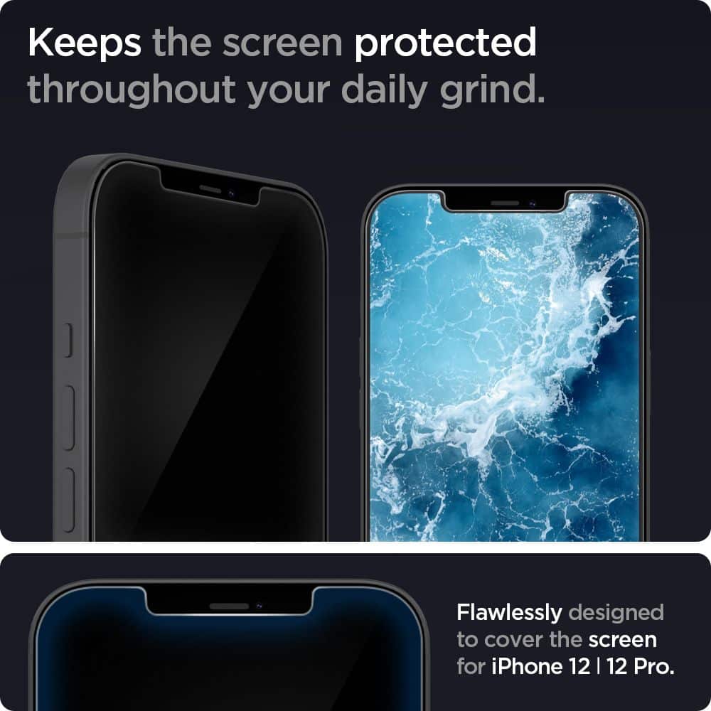 Spigen - Glas.TR Slim - iPhone 12 / 12 Pro - prozoren