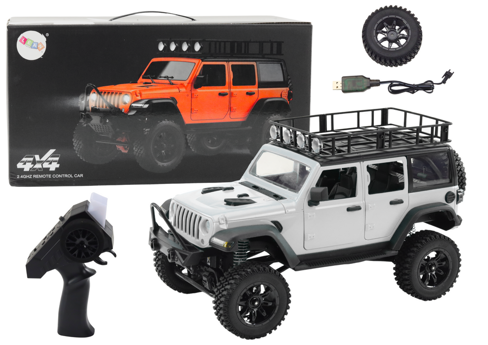 Terenski auto na daljinsko upravljanje s magnetskim motorom 4x4 - sivi