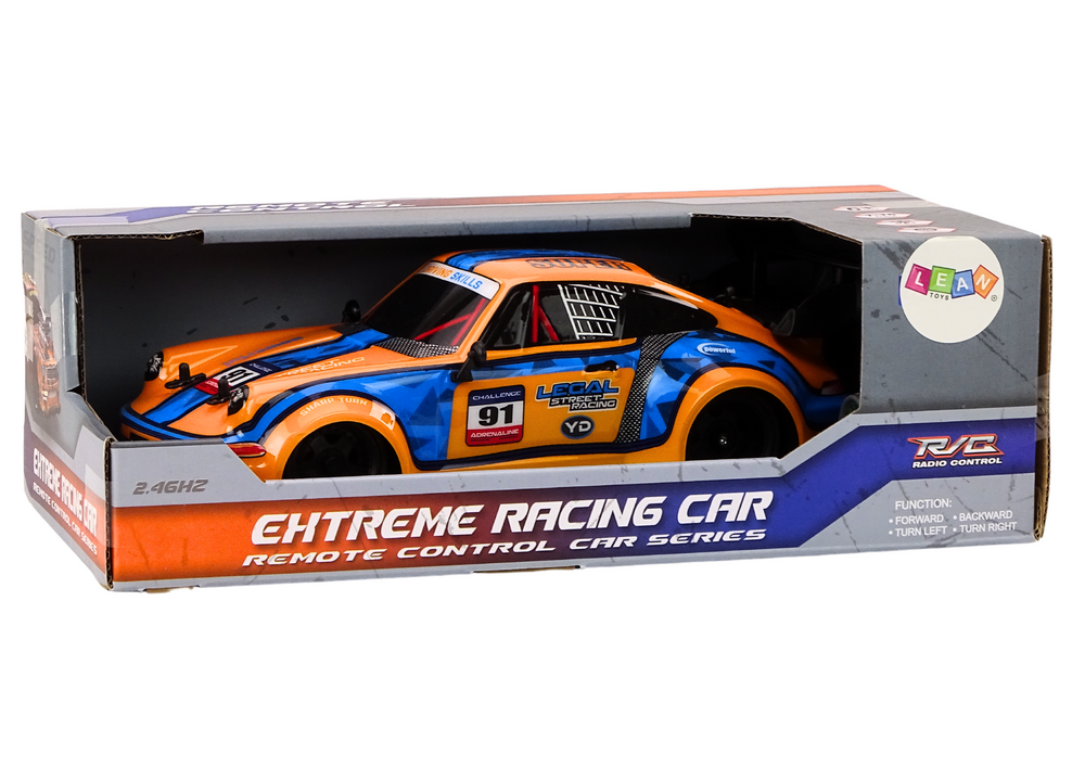 Auto na daljinsko upravljanje 1:16 Rubber Drift - Narančasti