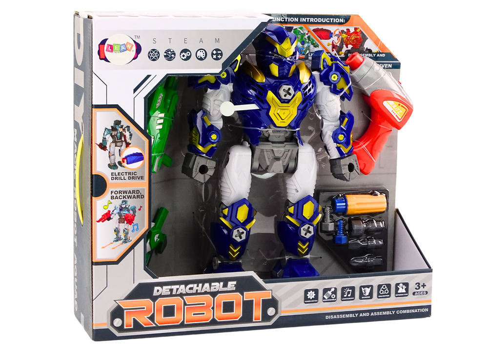 Robot Weapon za sastavljanje s zvučnim i svjetlosnim efektima - tamno plavi