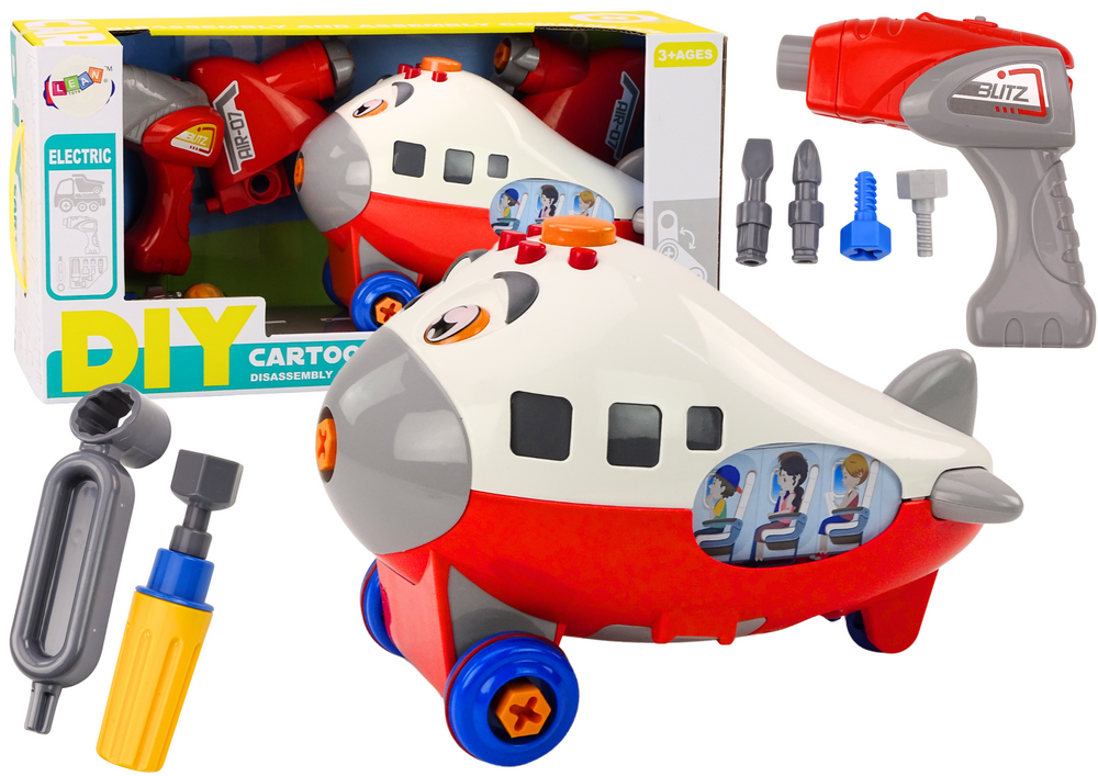 Avion za sastavljanje s alatom Air - crveni