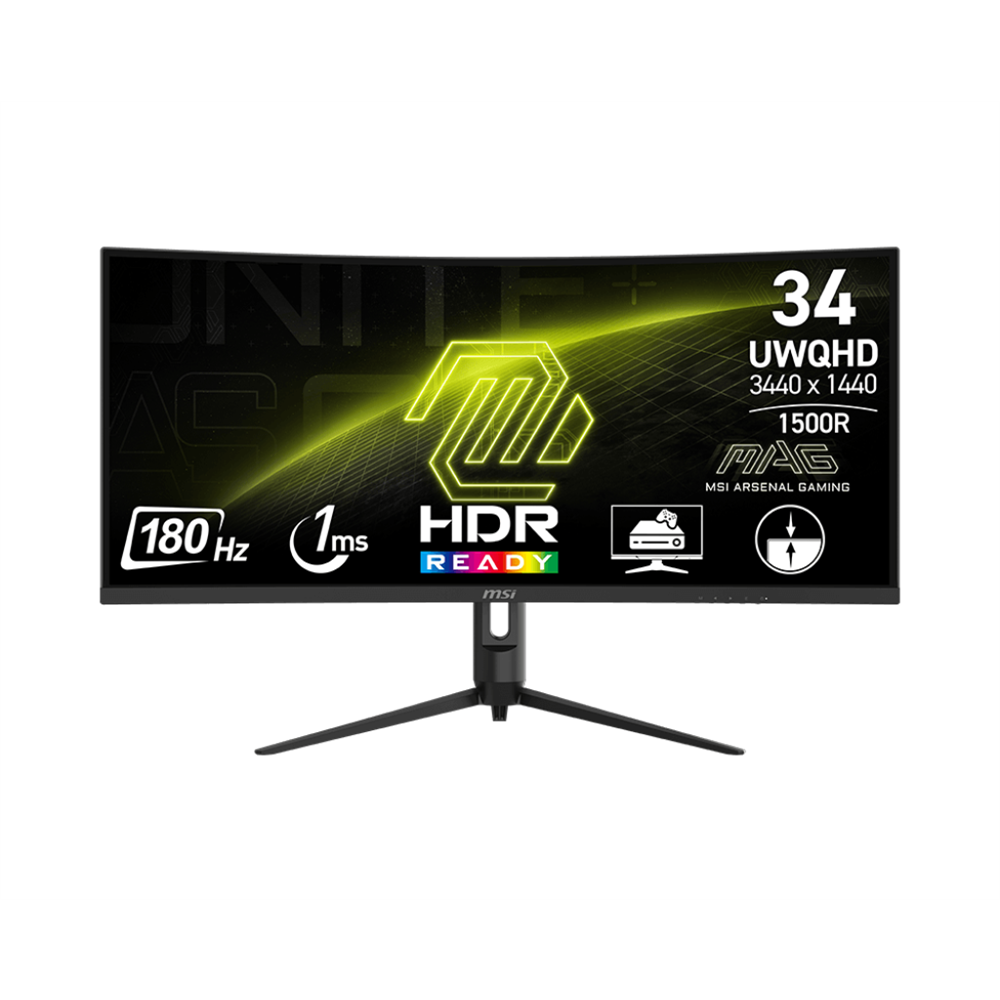 MSI MAG 342CQR E2 računalni monitor 86,4 cm (34") 3440 x 1440 pikseli UltraWide Quad HD LCD Crno