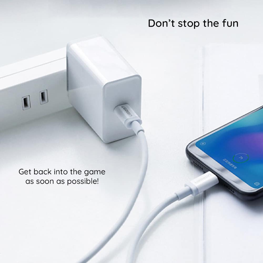 Ugreen - Podatkovni kabel (60520) - USB-C na Type-C PD60W 3A 2m - bel