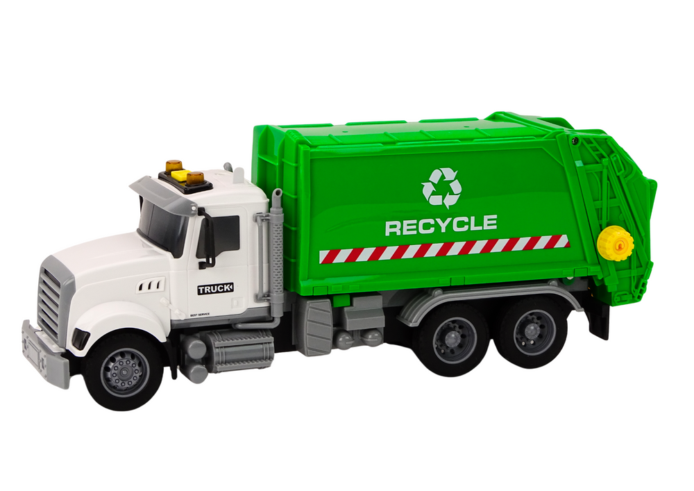 Kamion za smeće Garbage sa zvučnim efektima - bijelo/zeleni