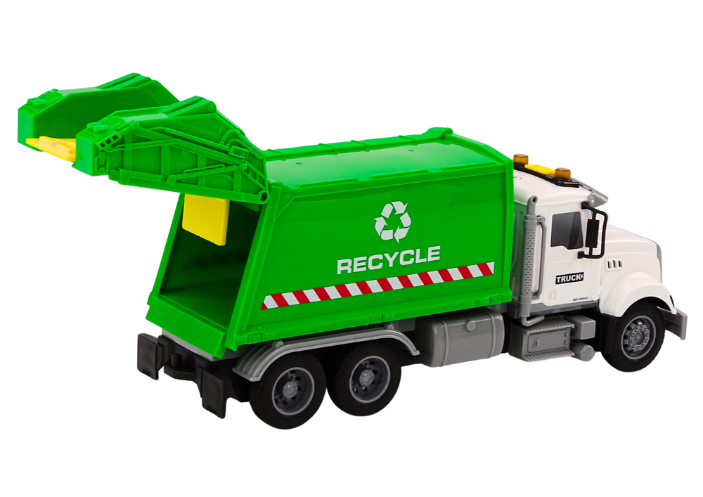 Kamion za smeće Garbage sa zvučnim efektima - bijelo/zeleni