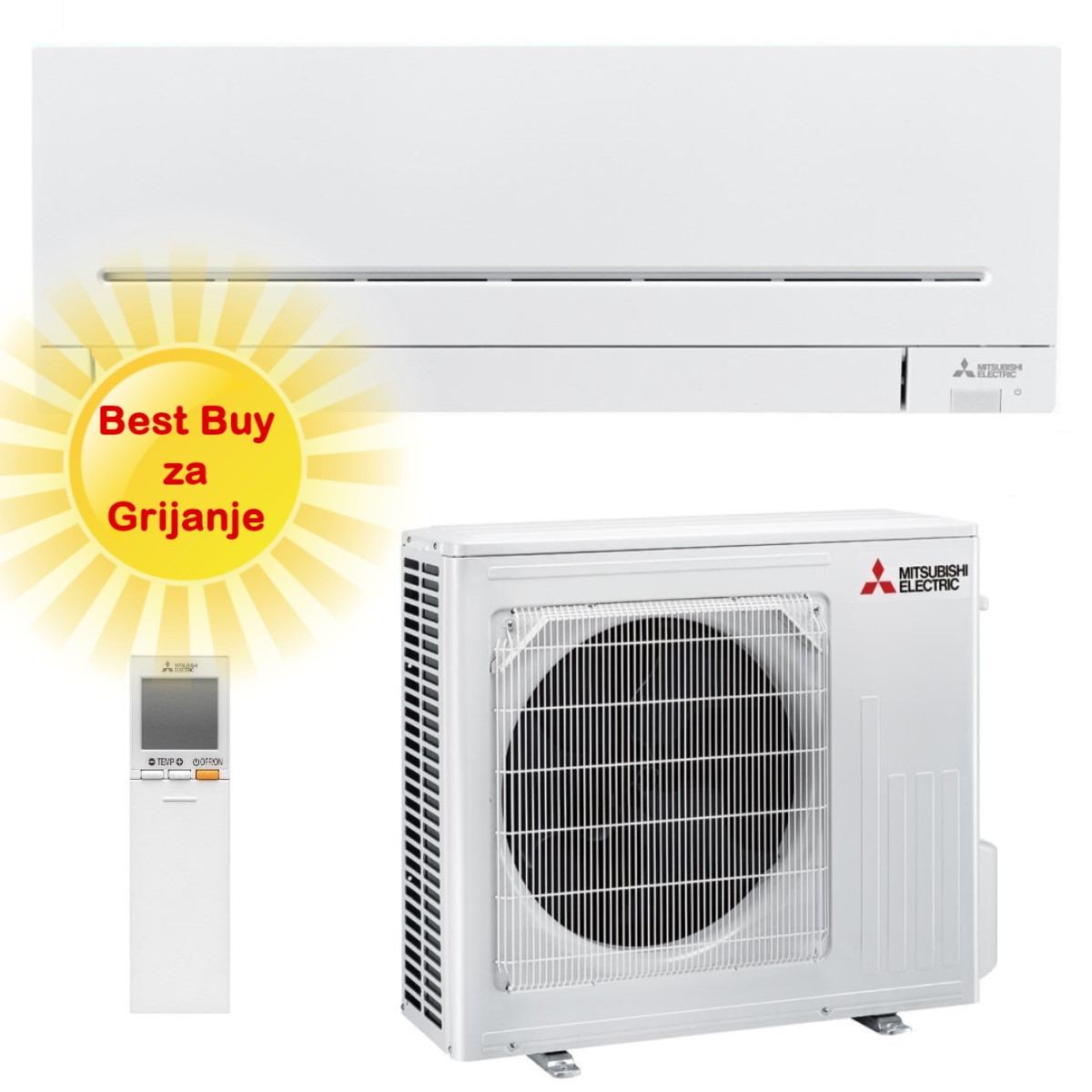 MITSUBISHI KLIMA UREĐAJ MSZ-AP60VGK/MUZ-AP60VG - 6,1 kW, Super inverter +, za prostor do 60m2, A++ energetska klasa, R-32