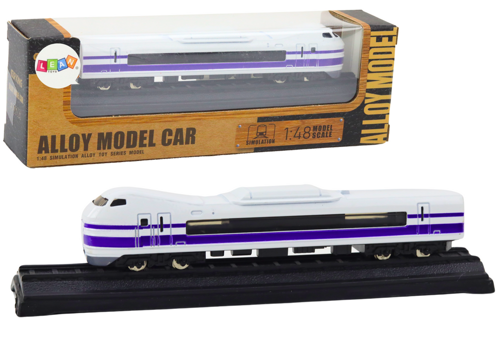 Metalni kolekcijski model vlaka 1:48 - bijelo/ljubičasti