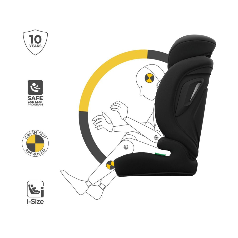 Kinderkraft autosjedalica Comfort Up 2 plus i-Size 9-36 kg (76-150 cm) bez Isofix-a, Black