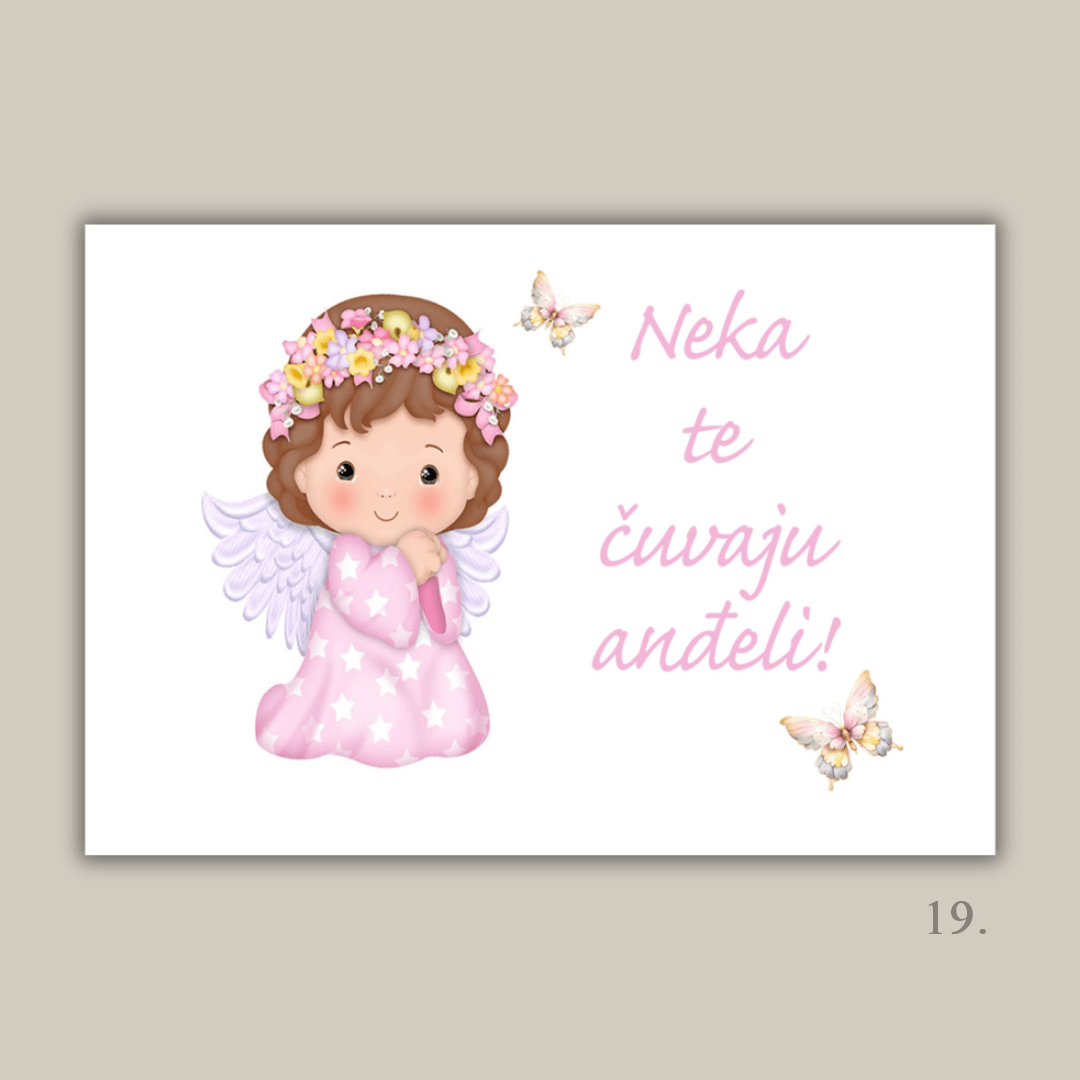 Magneti "Naj te čuvajo angeli" – nežen spomin za krst, rojstvo in posebne trenutke
