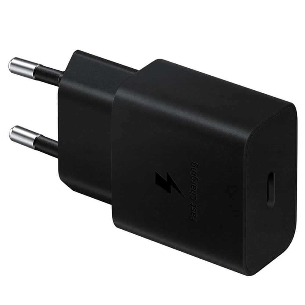 Samsung - Originalni stenski polnilec (EP-T1510XBEGEU) - Hitro polnjenje Type-C 15W s kablom Type-C - Črn