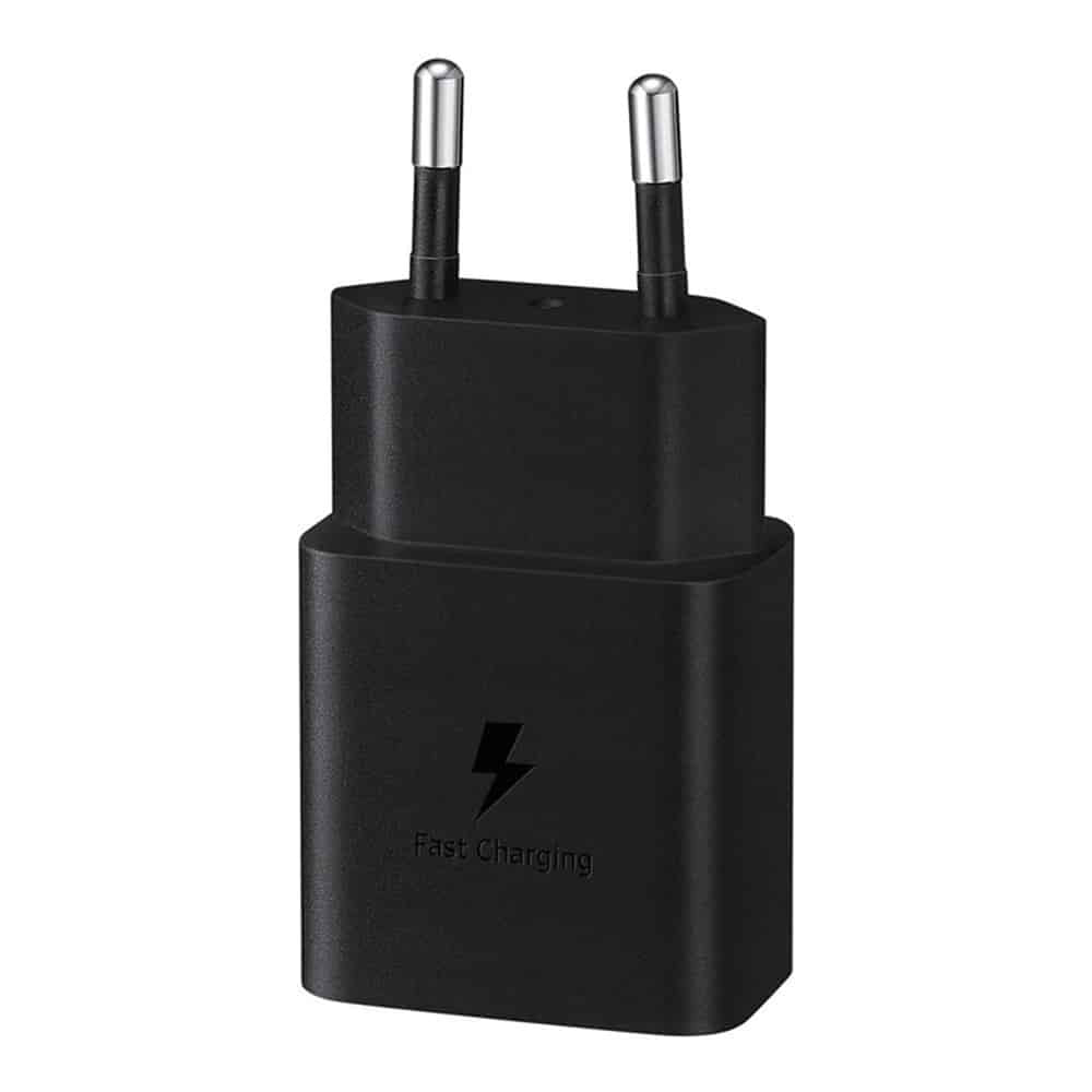 Samsung - Originalni stenski polnilec (EP-T1510XBEGEU) - Hitro polnjenje Type-C 15W s kablom Type-C - Črn